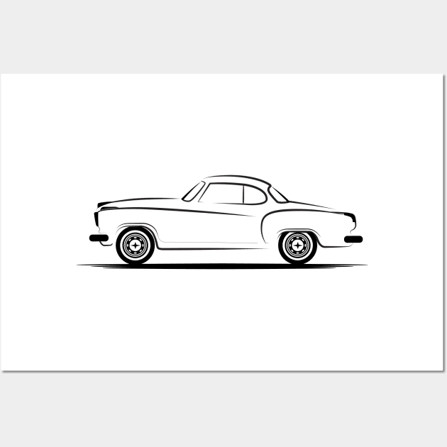 Borgward Isabella Coupe Black Wall Art by PauHanaDesign